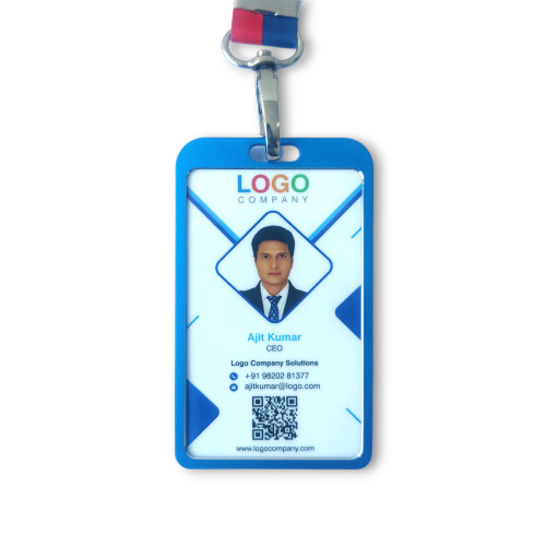 Vertical Aluminum Metal ID Card Holder Rust free frame with Protective film