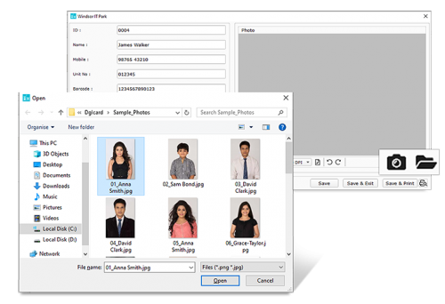 ID Card Software with Inbuilt Designer & Photo Editing with Package Print